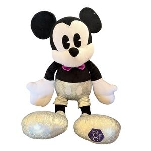 Disney Mickey Mouse 100 Years of Wonder Plush Silver Outfit Large